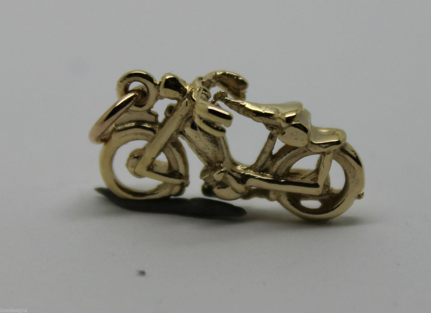 Kaedesigns Genuine 9ct Yellow or Rose or White Gold or Silver Motorbike Pendant