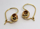 Kaedesigns New 9ct 8mm Yellow & Rose Gold Belcher Spinning Earrings