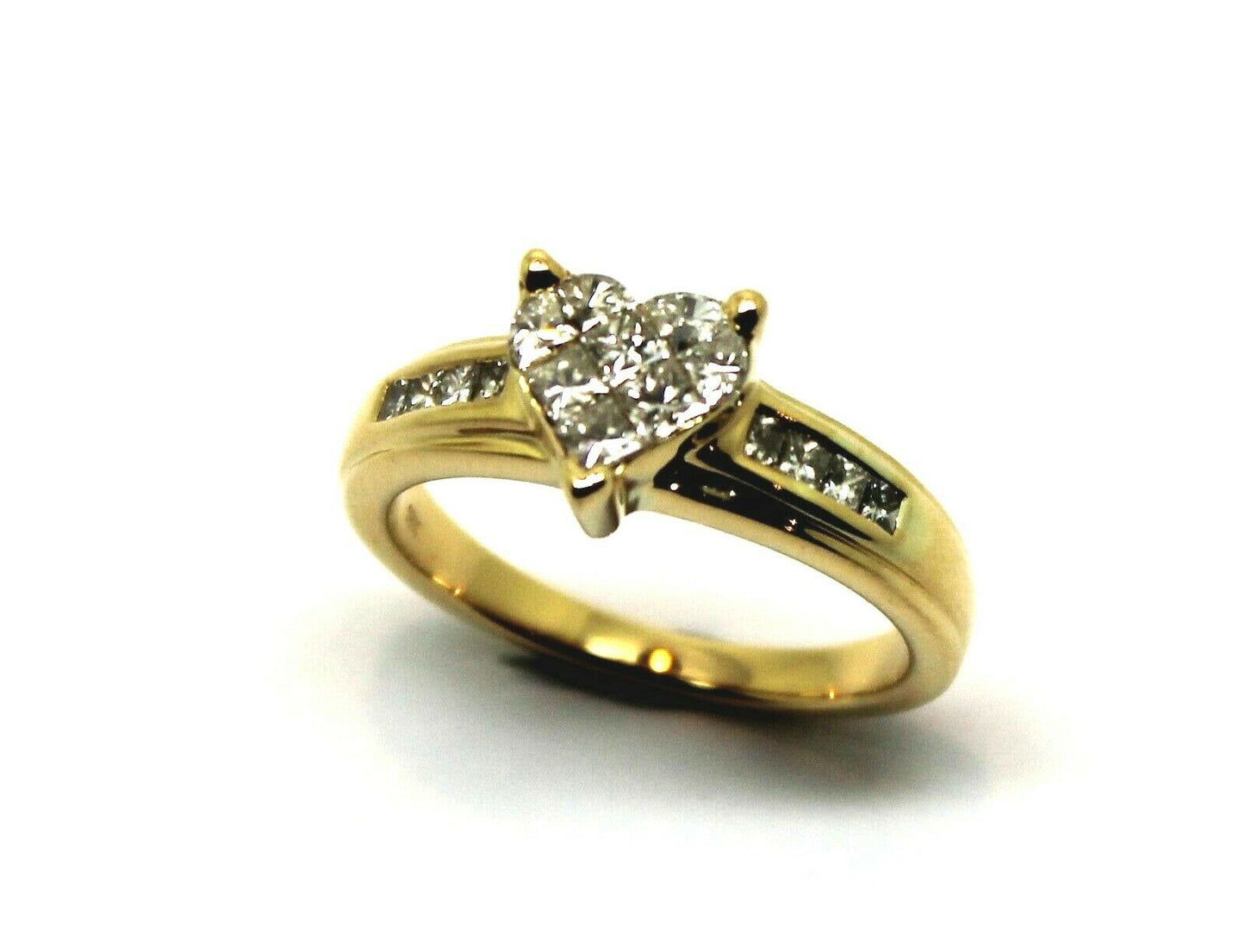 Genuine 18ct Yellow Gold Diamond 0.50 TDW Heart Ring