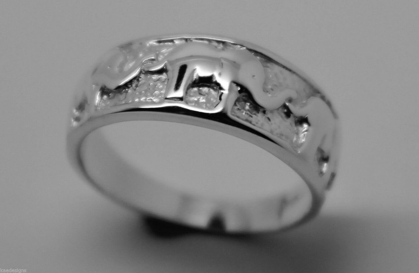 Kaedesigns, New Solid Sterling Silver 925 Elephant Ring Sizes To Choose