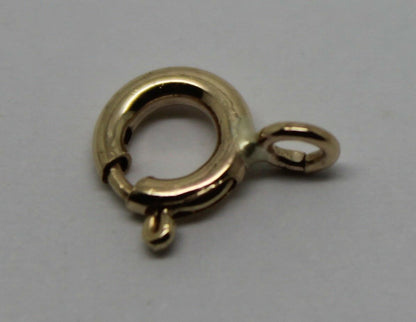 18ct or 9ct Yellow or Rose or White Gold Bolt Ring Open Clasp 4.5mm to 8mm