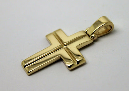 Kaedesigns, Large Heavy 9ct Yellow Or Rose Or White Gold Solid Cross Pendant