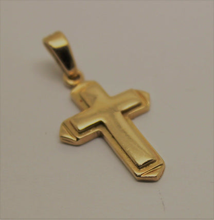 Kaedesigns New Genuine New 9ct 9K Yellow, Rose or White Gold Heavy Cross Pendant