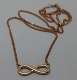 Kaedesigns 9ct 375 Solid Yellow, Rose or White Gold Infinity Long chain 56cm Kerb Curb Necklace