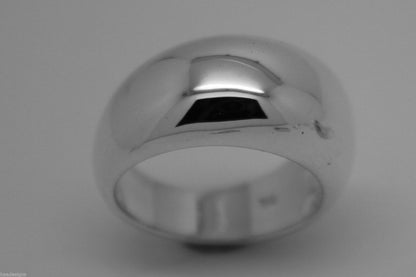 Size M New Genuine Sterling Silver 10mm Dome Ring