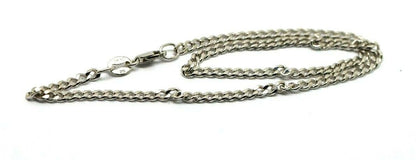 Genuine 9ct 9k Solid White Gold 25cm Kerb Curb Anklet