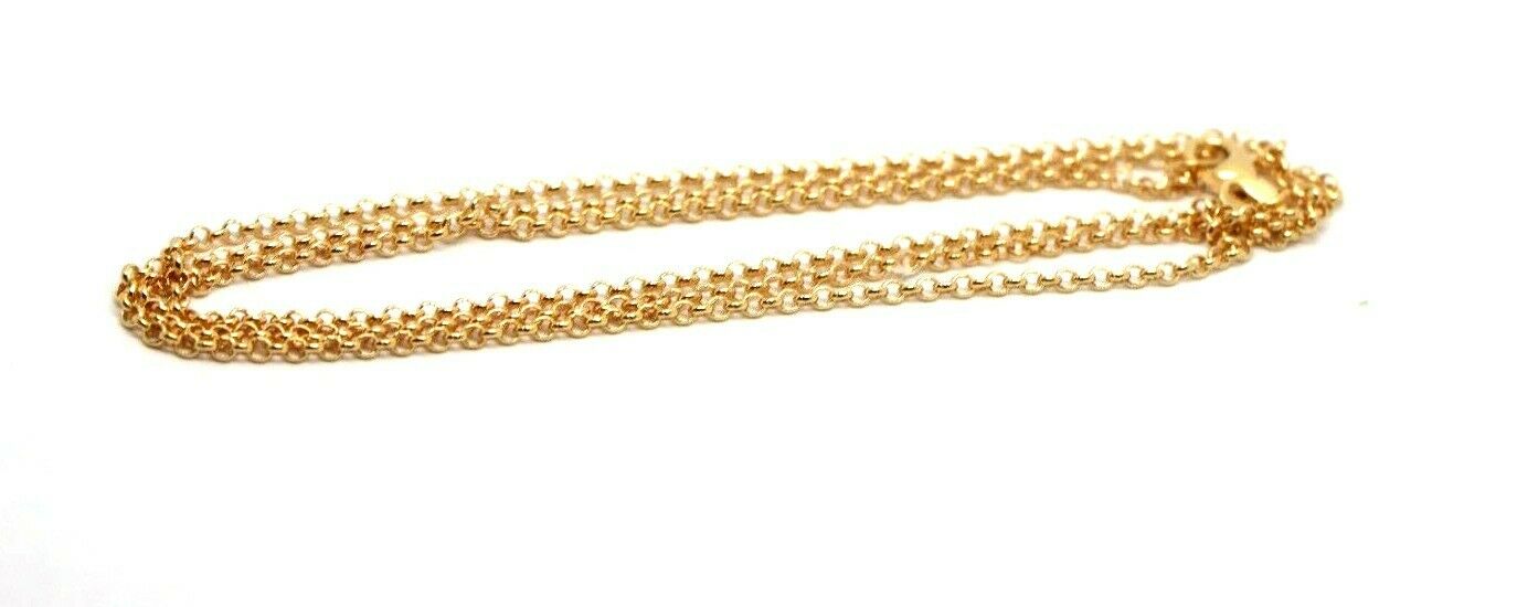 Genuine 9ct Rose or 9ct Yellow Gold Belcher Chain Necklace 60cm 3.3g