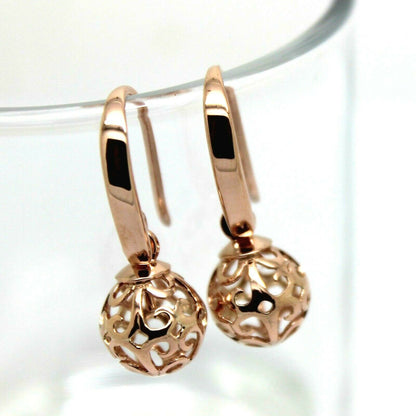 Kaedesigns New Genuine 9ct Yellow, Rose or White Gold 10mm Ball Drop Filigree Earrings