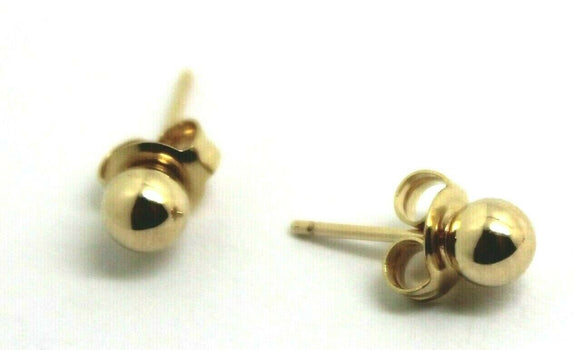 Kaedesigns, Genuine 14ct Yellow Gold 3mm Stud Ball Earrings