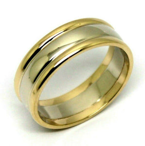 Size Y / 12 Kaedesigns New Genuine Solid 9ct White & Yellow Gold Heavy Band Ring