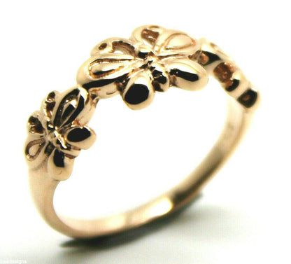 Genuine Solid 9ct White Or Rose Or Yellow Gold Butterfly Ring 282 Choose Size