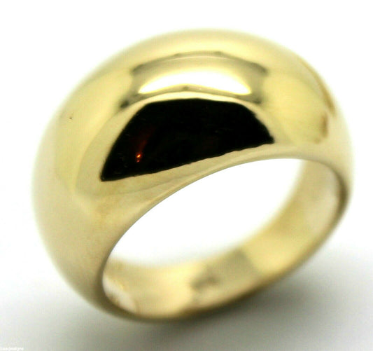 Size M, Kaedesigns, Genuine 9kt 9ct Heavy Yellow, Rose or White Gold Full Solid Extra 10mm Large Dome Ring