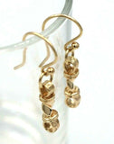 Genuine 9ct Yellow, Rose or White Gold Earrings Fancy Hook Earrings