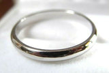 Size V Kaedesigns New Genuine 14ct 14k White Gold Full Solid 3mm Wedding Ring