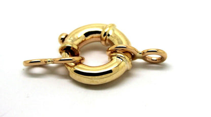 Genuine 9ct 9k 375 Large Yellow Gold Bolt Ring Clasp With Figure 8 Ends 11mm, 13mm, 15mm, 18mm or 20mm