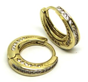 Kaedesigns,Genuine New 9ct Yellow Gold Hoop Cz Earrings*Free Express Post In Oz