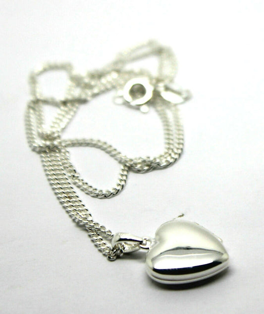 Sterling Silver 925 Heart Locket Pendant 2 Photos & Silver Chain