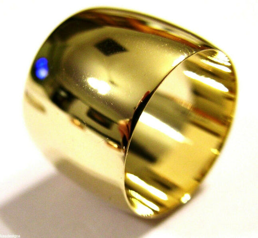 Size S1/2 9K 9ct Yellow Or Rose Or White Gold Solid 15mm Extra Wide Band Ring