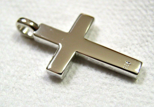 Kaedesigns Full Solid New Sterling Silver 925 Plain Cross Pendant