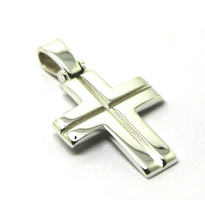 Kaedesigns, Genuine Solid New Sterling Silver Large Plain Cross Pendant