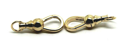 Genuine 9ct 2 X Yellow Gold Ball Albert Swivel Clasp 19mm Size