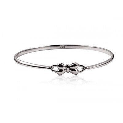 Genuine Sterling Silver 925 Opening Baby Bow Bangle 45mm