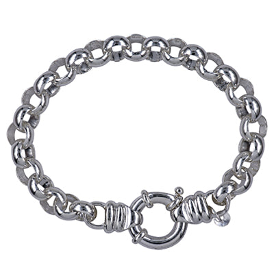 Genuine Sterling Silver Belcher Euro Bolt Ring Bracelet or Chain Necklace