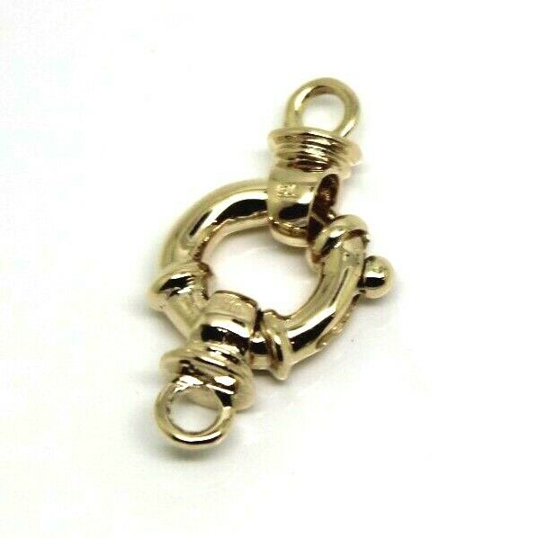 9k 9ct Yellow, Rose or White Gold 14mm Bolt Ring Clasp With Ends