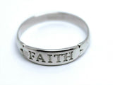 Size O Genuine New Solid 9ct 9k 375 Yellow, Rose or White Gold Faith Ring
