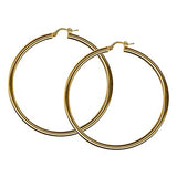 Genuine 9ct Yellow Gold Hollow Tube Hoop Earrings - many sizes 20mm, 30mm, 40mm, 50mm