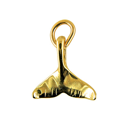 Genuine 9ct Yellow Gold Small Whale Tail Solid Pendant Charm
