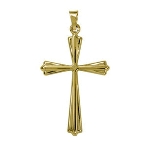 Genuine 9ct Yellow, Rose or White Gold Hollow Fancy Cross