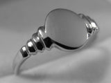 Size G Kaedesigns New Genuine Small New Sterling Silver Oval Signet Ring 342