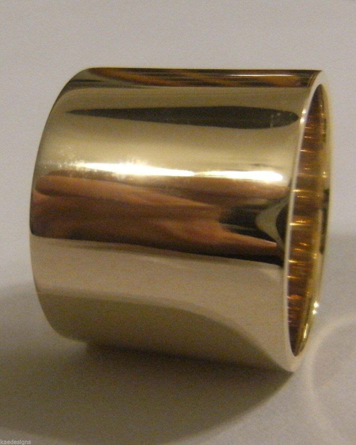 Size M, Genuine Solid 9t Yellow, Rose or White Gold / 375 Full 16mm Extra Wide Band Ring