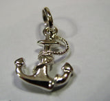 New Sterling Silver Solid Anchor Boat Pendant Or Charm
