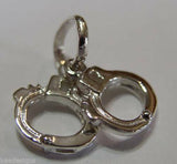 925 Sterling Silver Hand Cuffs Handcuffs Charm Or Pendant