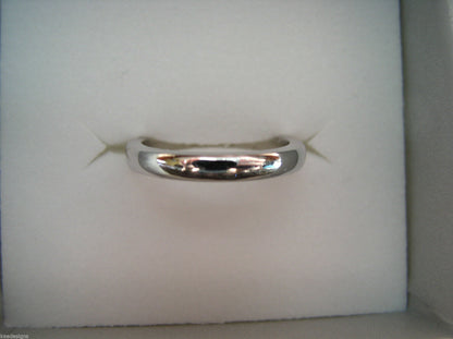 Size L 1/2 New Genuine 9ct 9kt White Gold 2.5mm Wide Wedding Band Ring