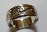 Kaedesigns New Genuine Genuine Sterling Silver 925 Surf Wave Ring Size W