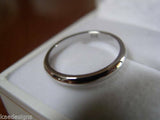 Size V Kaedesigns New Genuine 14ct 14k White Gold Full Solid 3mm Wedding Ring