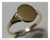 Kaedesigns New Genuine Size K1/2  Solid New 9ct Yellow, Rose or White Gold Oval Signet Ring