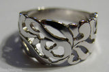 Kaedesigns, New Sterling Silver 925 Wide Flower Filigree Ring 278