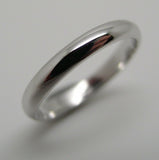 Size Q1/2 18ct White Gold Full Solid 2.6mm Wedding Band Ring Hallmarked 750