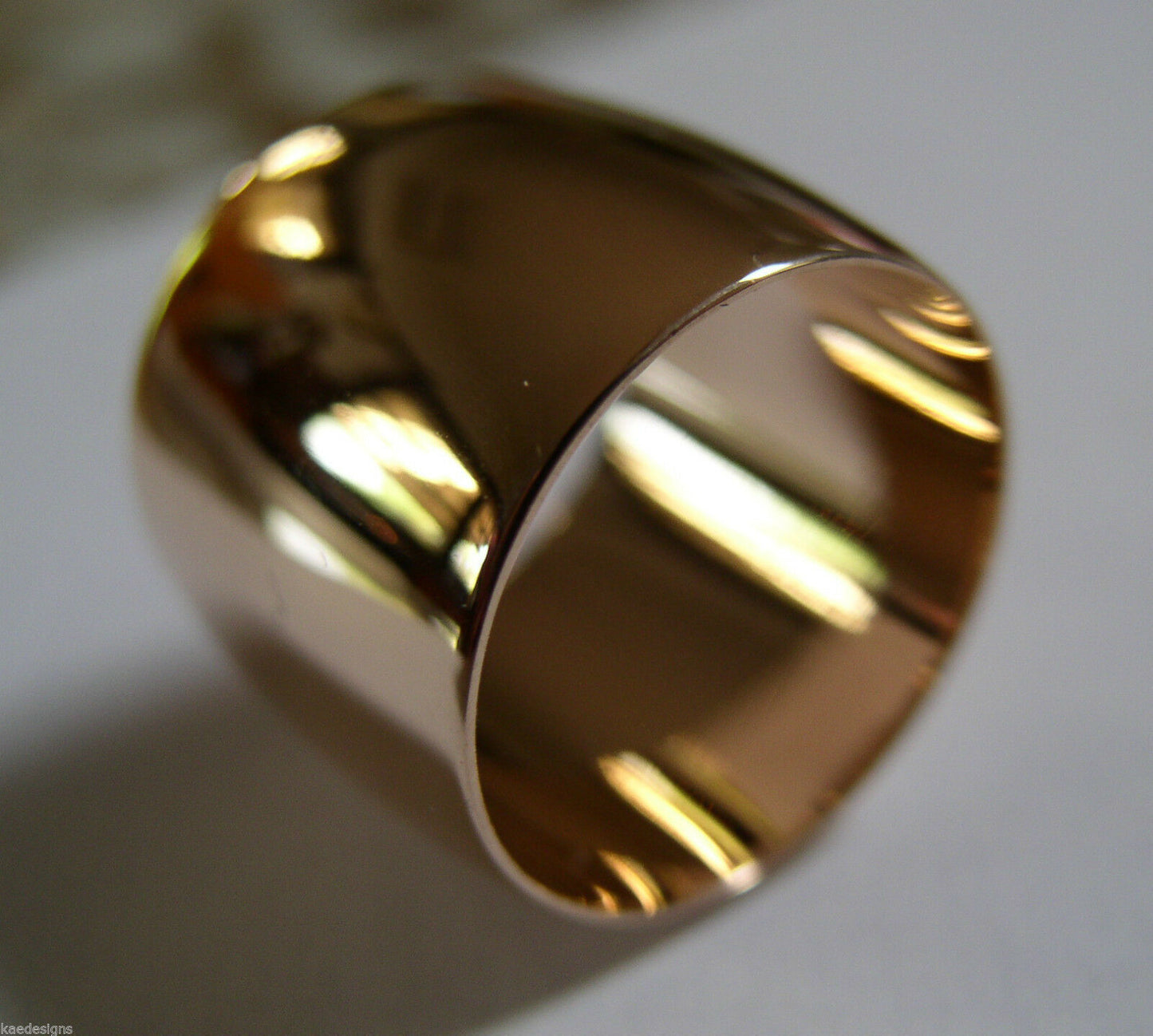 Size O Huge Genuine 9K 9ct 375 Yellow, Rose or White Gold Full Solid 16mm Extra Wide Band Ring