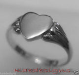 Kaedesigns, Genuine 925 New Childs Solid Sterling Silver Heart Signet Ring 324