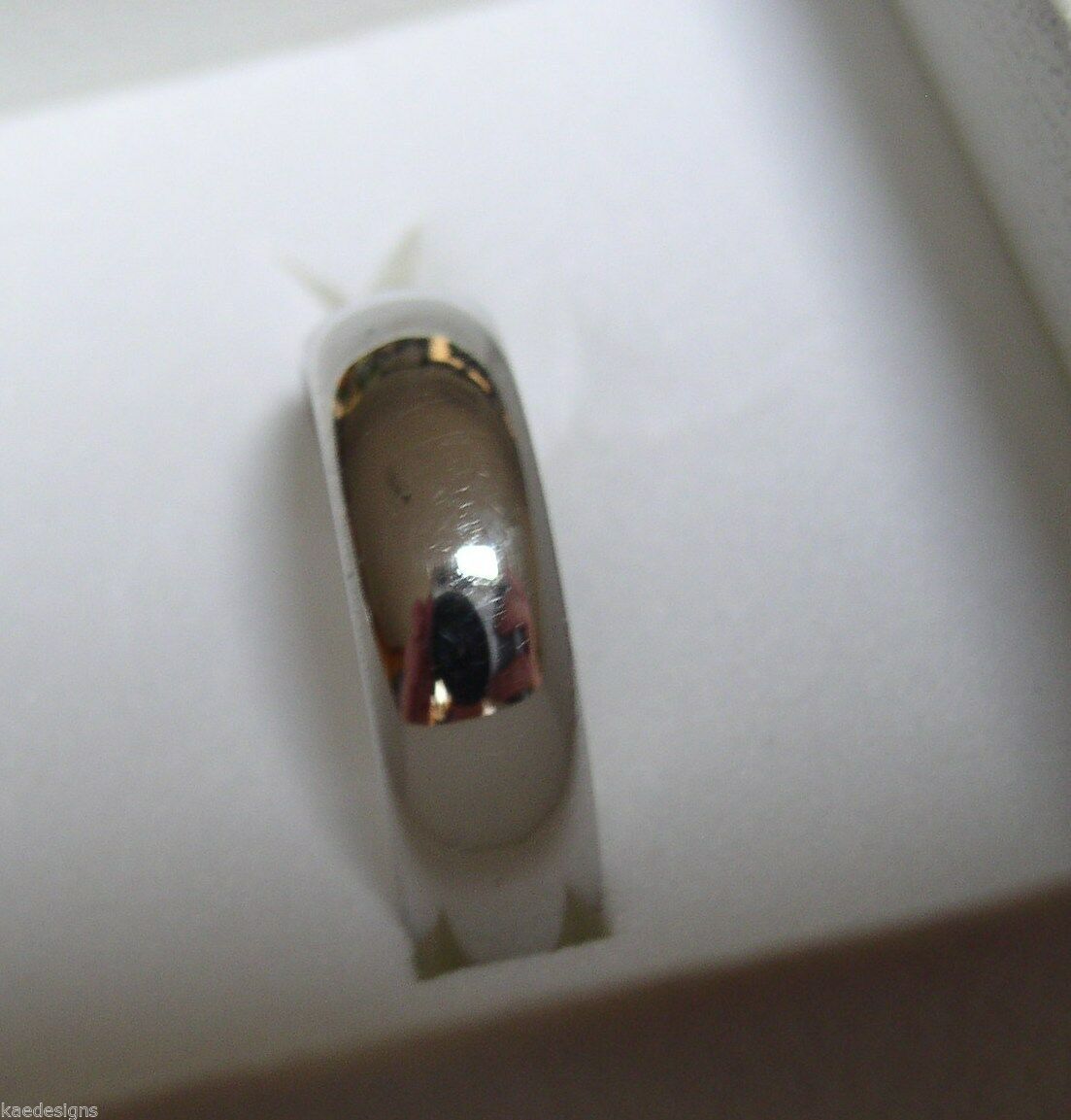Size T Genuine Heavy Solid 9ct 9kt White Gold 6mm Wedding Band Ring