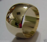 Kaedesigns Genuine 12mm 9ct Yellow, Rose or White Gold Full Solid Wide Band Ring