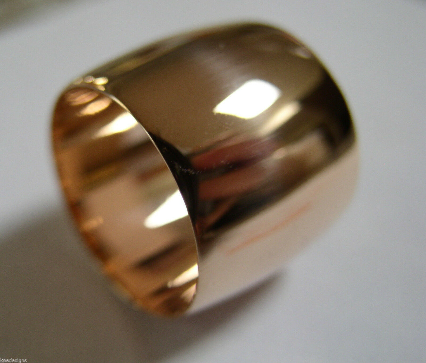 Size O Huge Genuine 9K 9ct 375 Yellow, Rose or White Gold Full Solid 16mm Extra Wide Band Ring