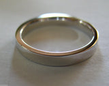 Size O New Genuine 18ct Hallmarked 750 White Gold Full Solid 3mm Flat Wedding Band