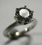 Genuine 9ct 375 Solid White Gold Claw Set Engagement Ring Size J