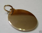 Kaedesigns Full Solid Genuine 9ct Huge Yellow, Rose or White Gold Oval Shield Pendant